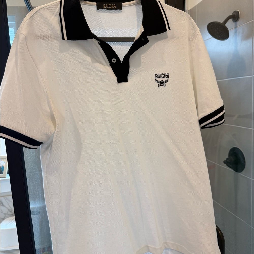MCM Men's Polo Shirt with Black Trim